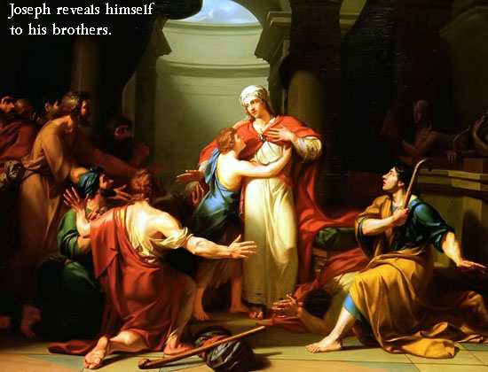Joseph reveals himself to his brothers.